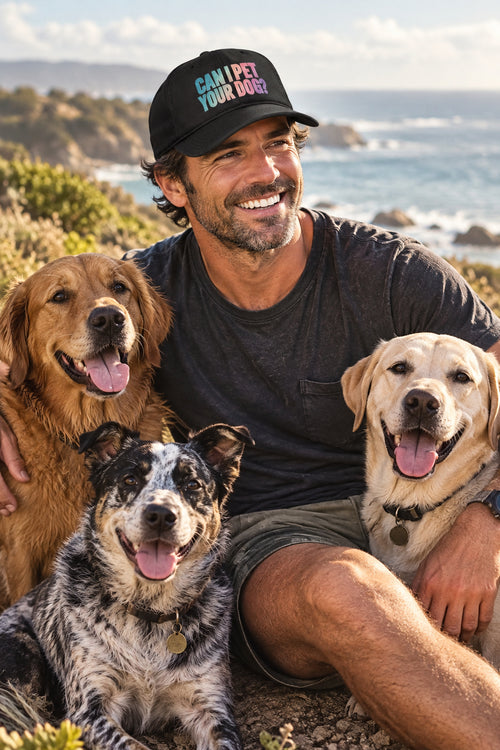 "Can I Pet Your Dog?" Low Profile Baseball Cap – Cute Pet Lover Hat