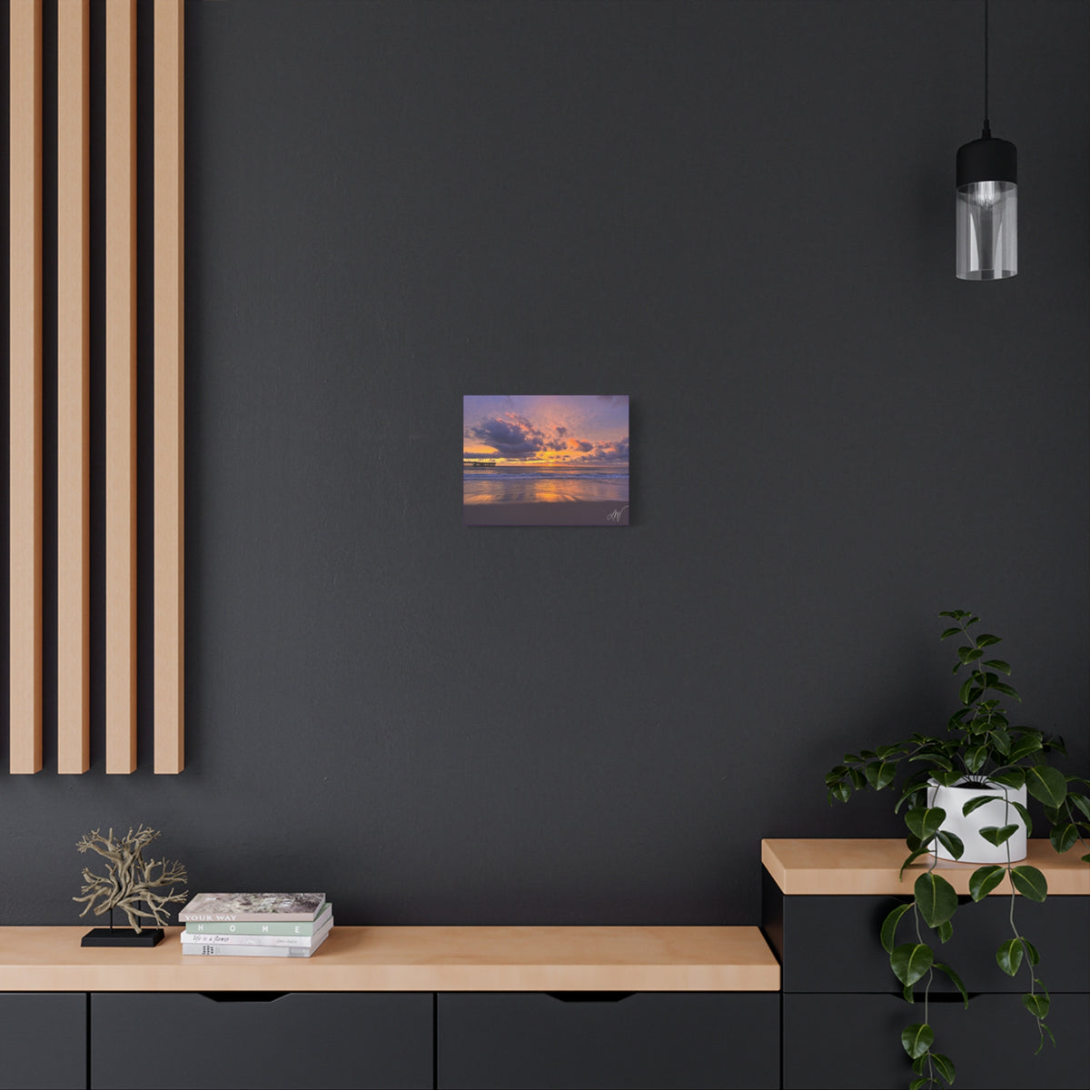 Sunset Beach Canvas Print - Matte Stretched Wall Art