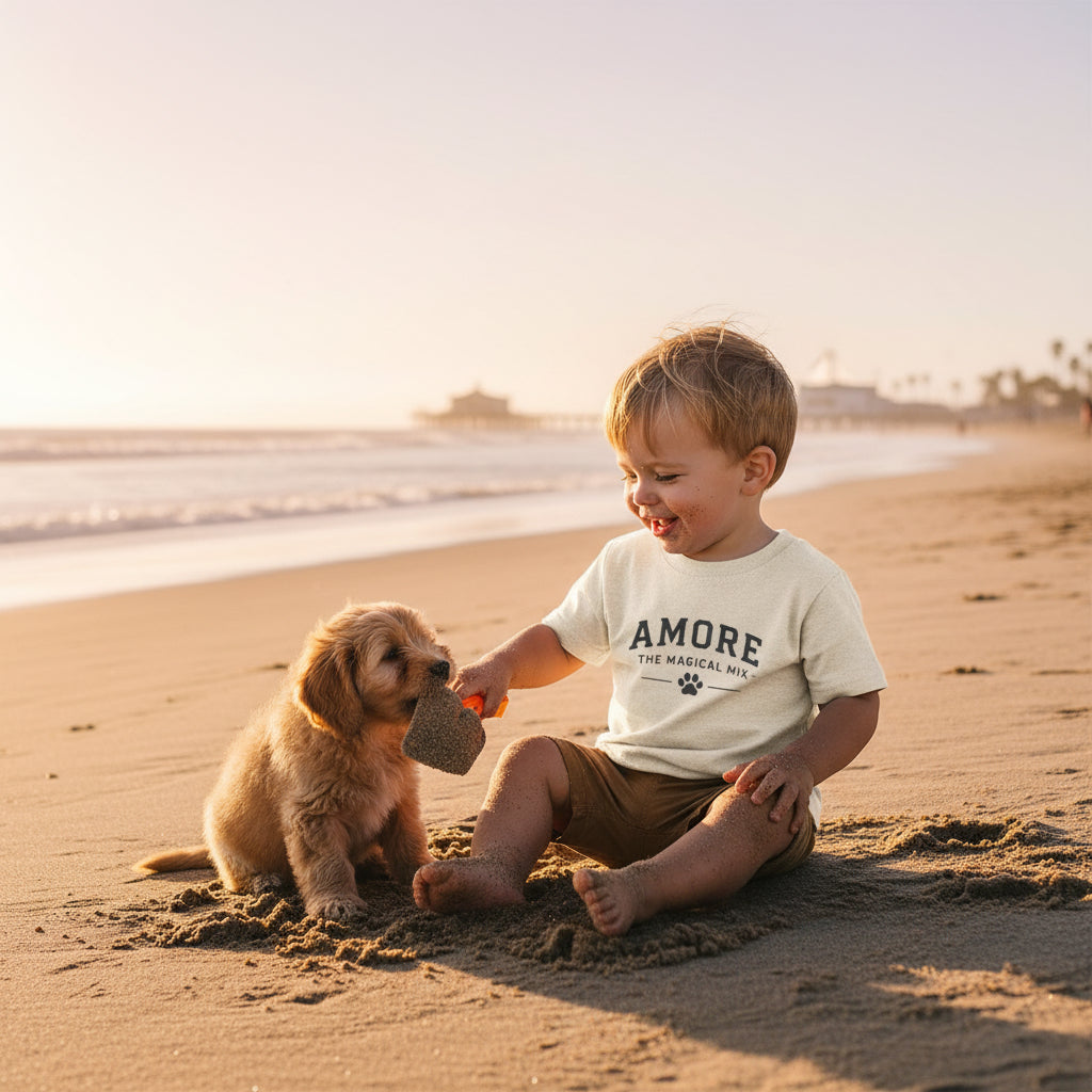 Toddler Amore the Magical Mix T-Shirt | Streetwear Logo | Love Life Puppy Design
