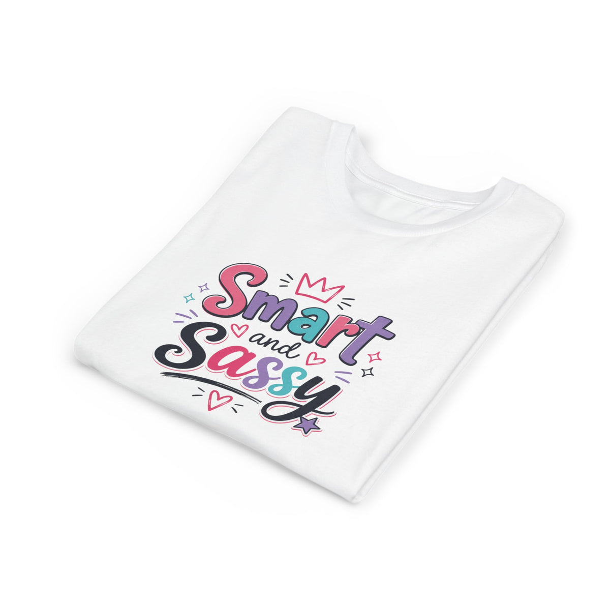 Youth Girls Smart and Sassy Pink & Purple Amore Graphic T-Shirt