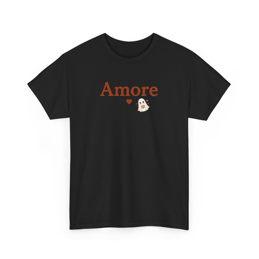 Women's Amore Halloween Icon Palm Trees & Pumpkin Spice Graphic T-Shirt