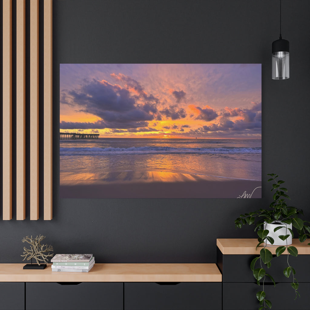 Sunset Beach Canvas Print - Matte Stretched Wall Art