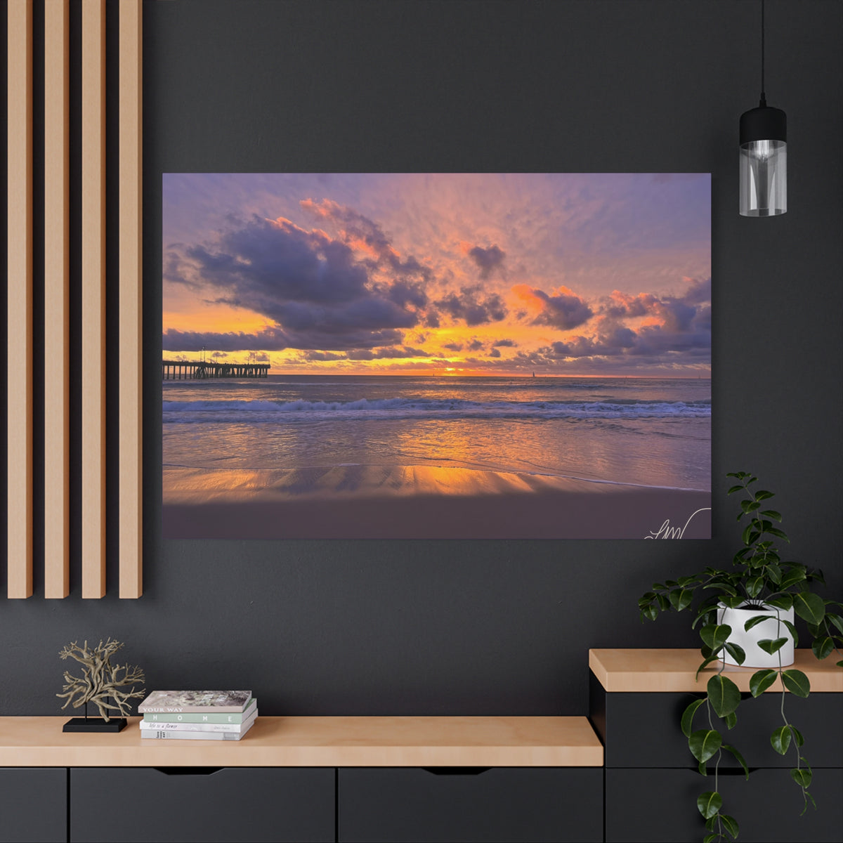 Sunset Beach Canvas Print - Matte Stretched Wall Art