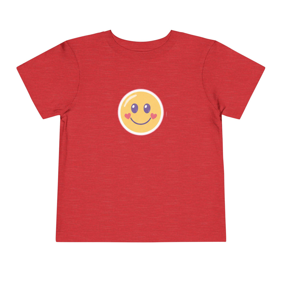 Toddler T-Shirt Smiley Face Be Happy. Be You. Backprint