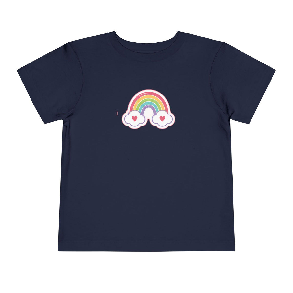 Toddler Rainbow with Heart Clouds T-Shirt