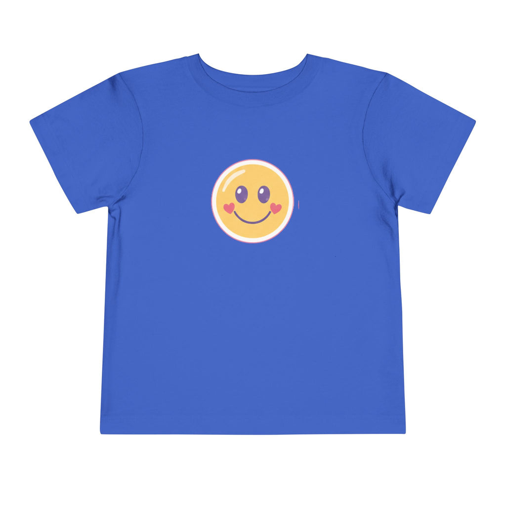 Toddler T-Shirt Smiley Face Be Happy. Be You. Backprint