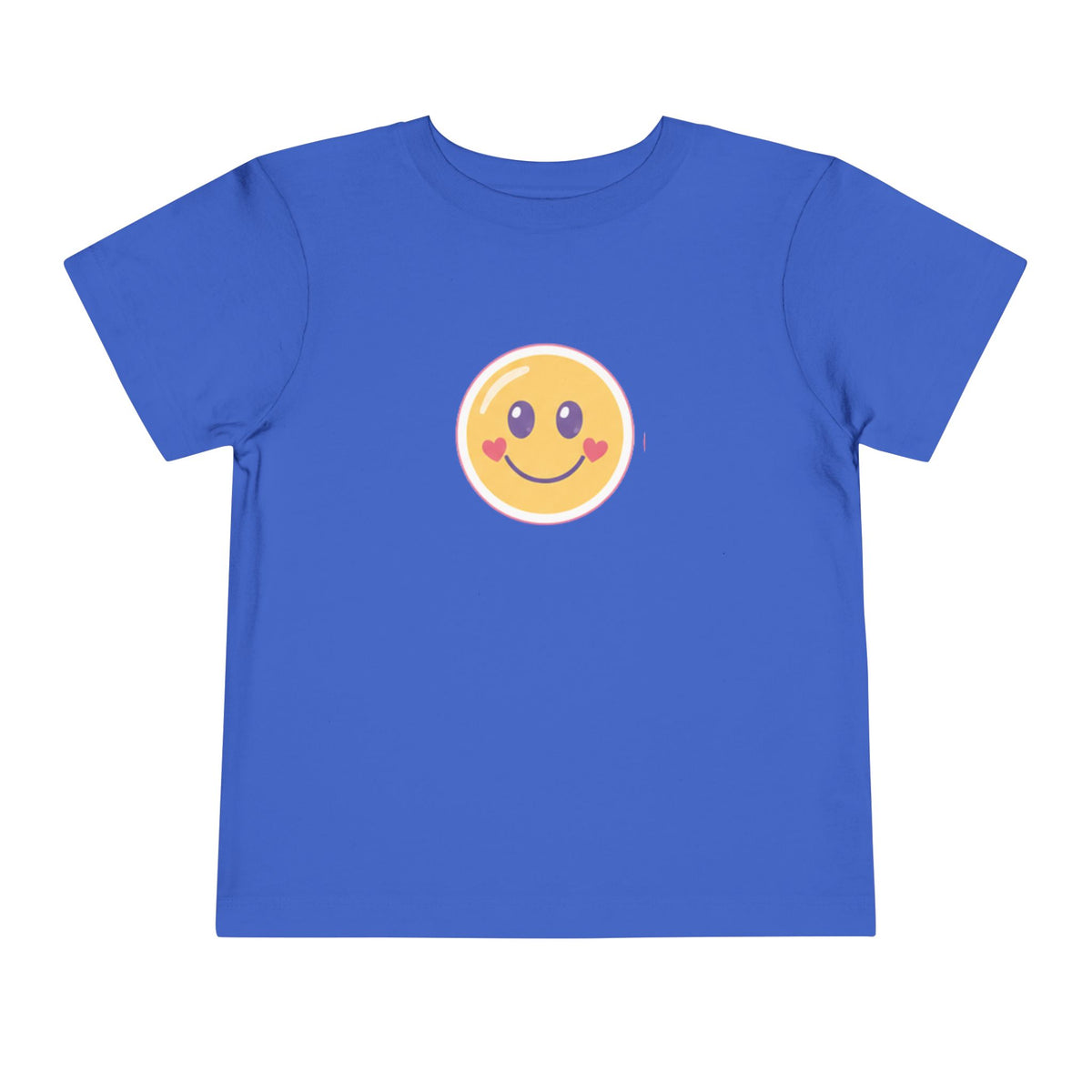 Toddler T-Shirt Smiley Face Be Happy. Be You. Backprint