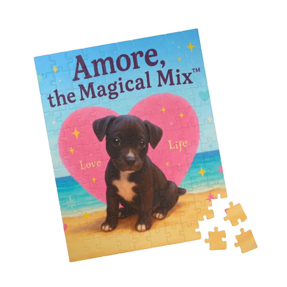 Puzzle 110-1014pc Amore the Magical Mix Children's Book Cover design