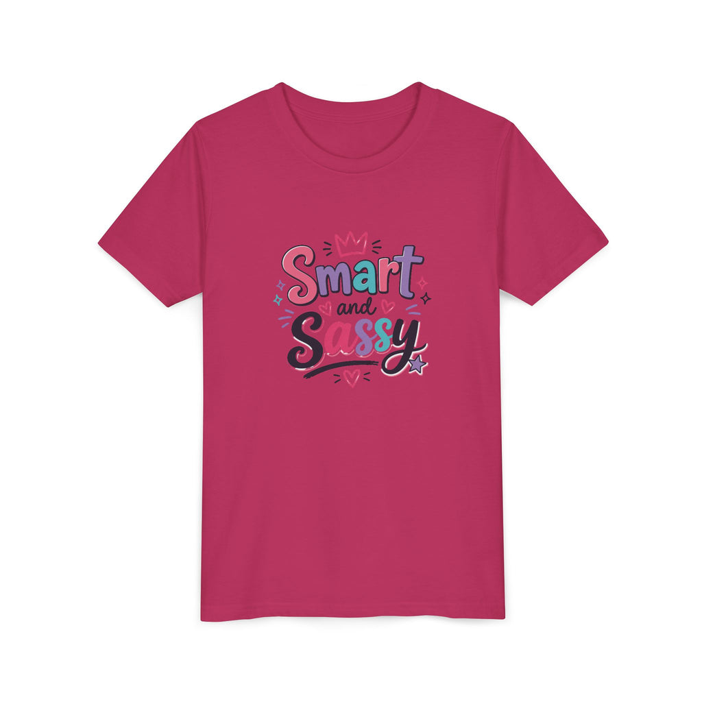 Youth Girls Smart and Sassy Pink & Purple Amore Graphic T-Shirt
