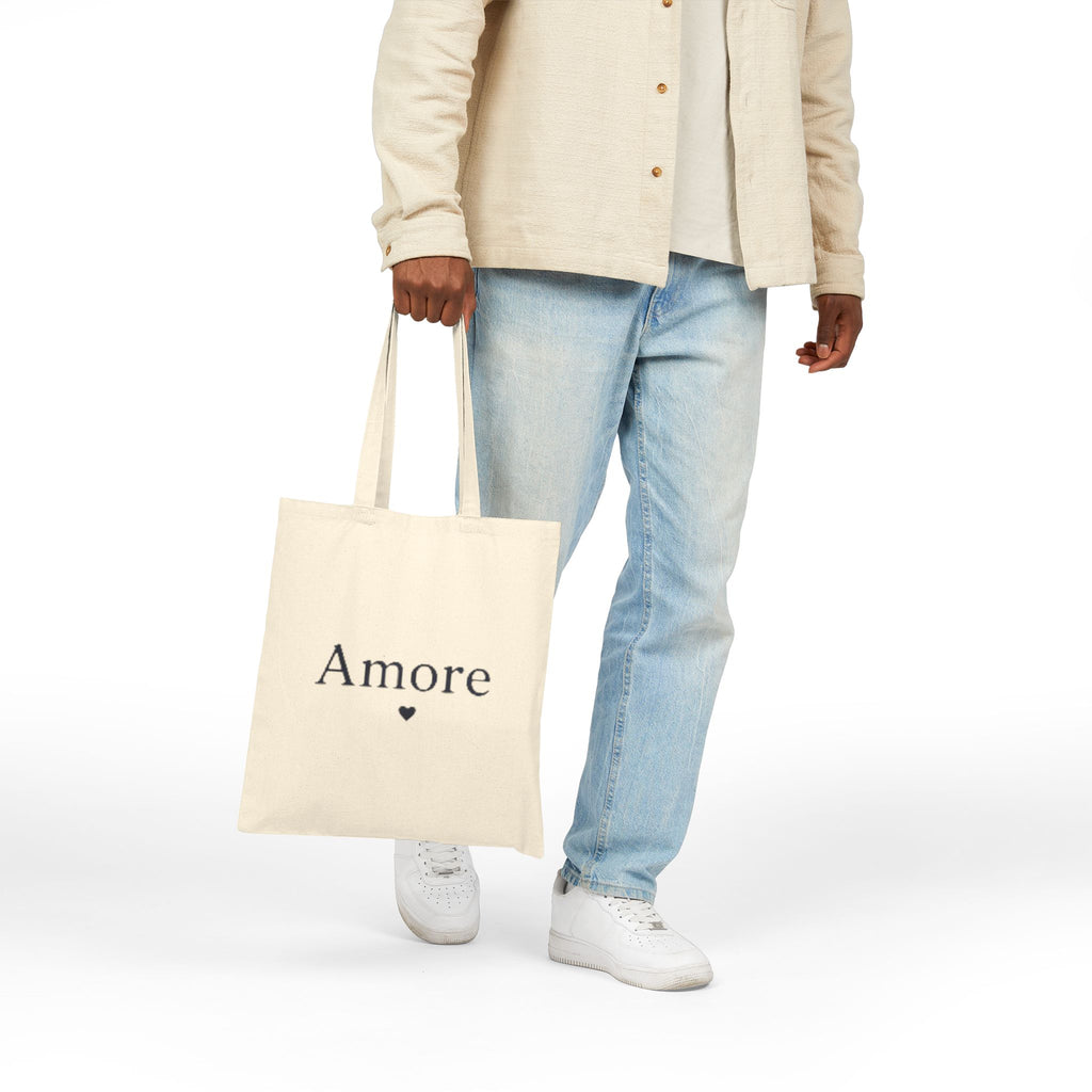 Amore Heart Canvas Tote Bag – Everyday Coastal Essential