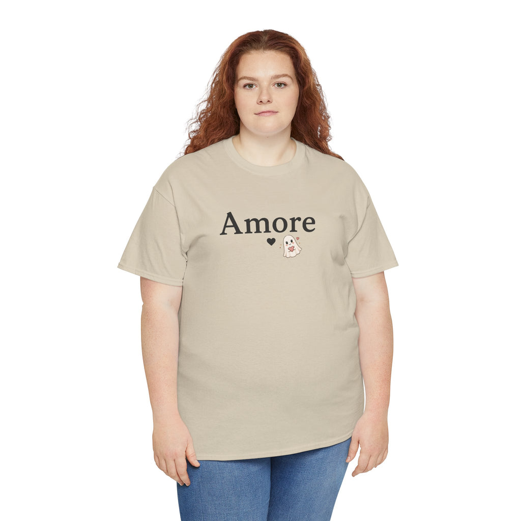 Women's Amore Halloween Icon Palm Trees & Pumpkin Spice Graphic T-Shirt