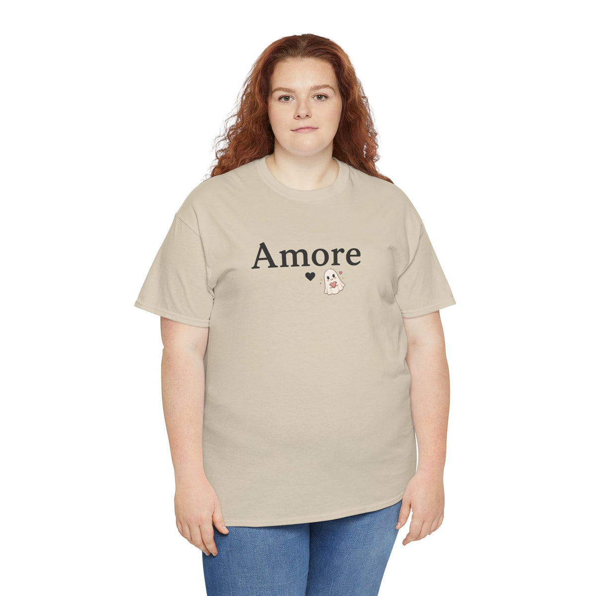 Women's Amore Halloween Icon Palm Trees & Pumpkin Spice Graphic T-Shirt