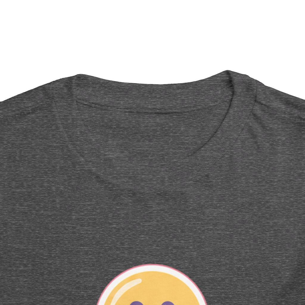Toddler T-Shirt Smiley Face Be Happy. Be You. Backprint