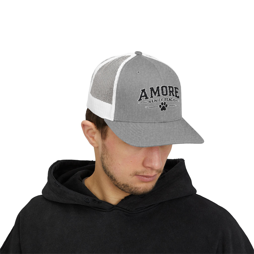 Adult Amore Venice Beach Graphic Trucker Cap | Embroidered Snapback