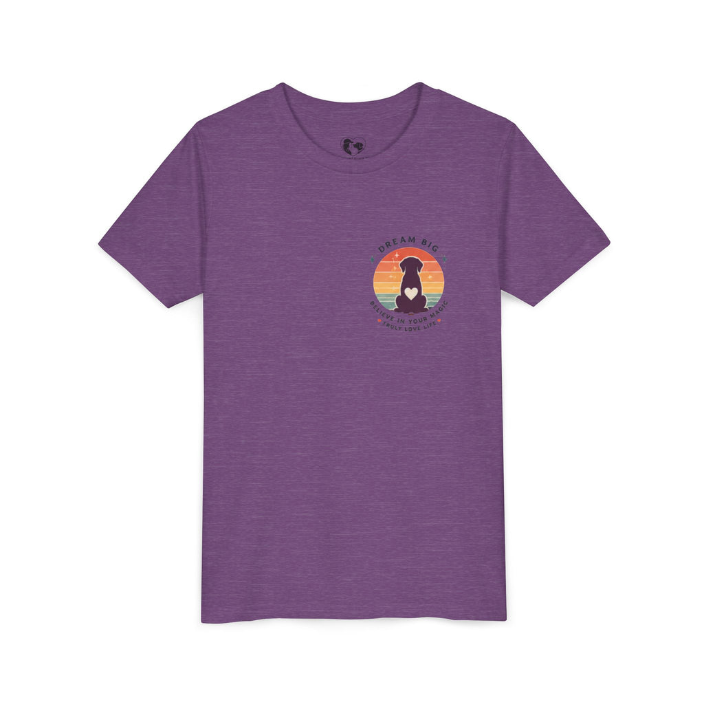 Unisex Youth Tee "Dream Big, Believe in Your Magic, Love Life" Retro Graphic