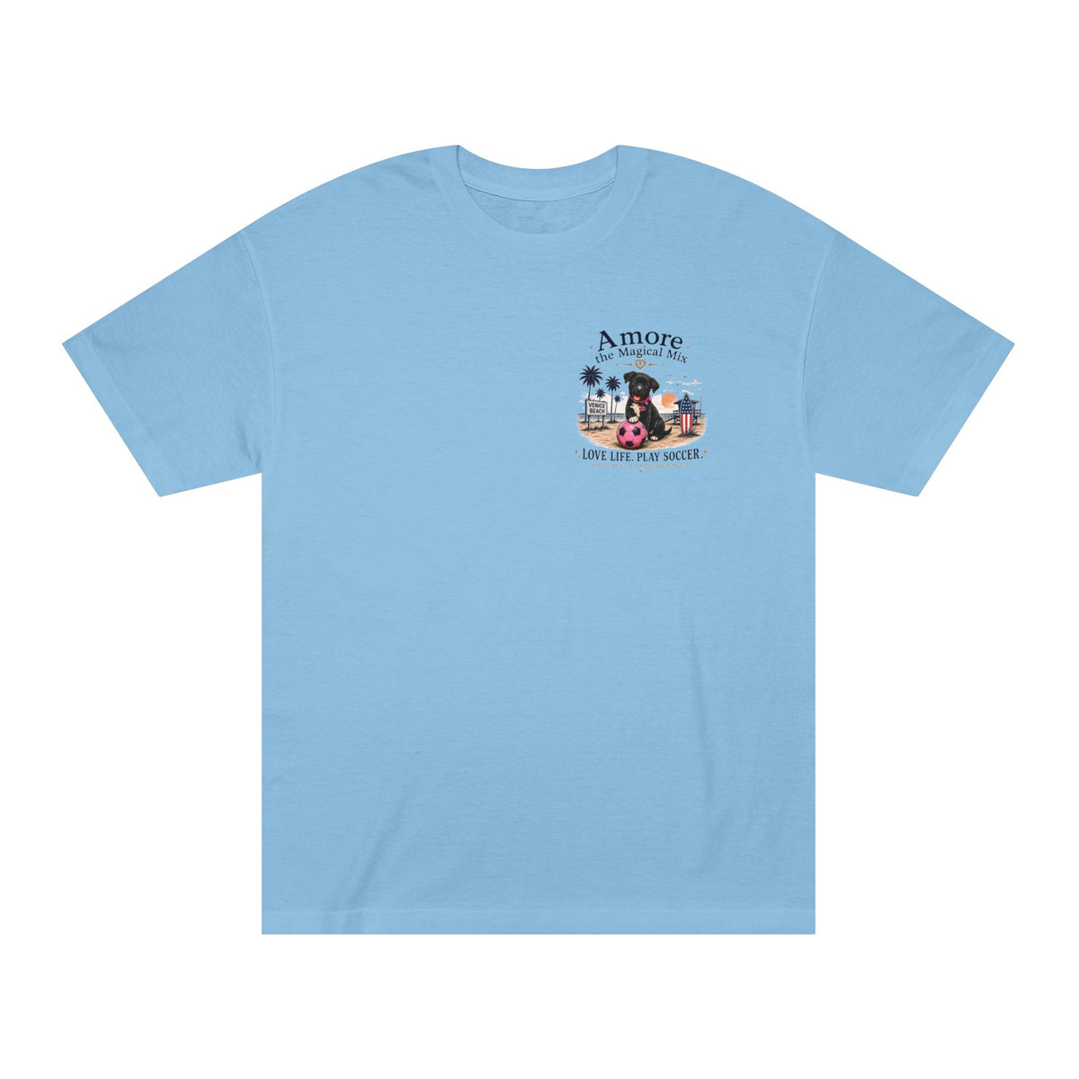 Soccer Dog Tee — "I Came for Soccer, I Left with Magic" Venice Beach T‑Shirt