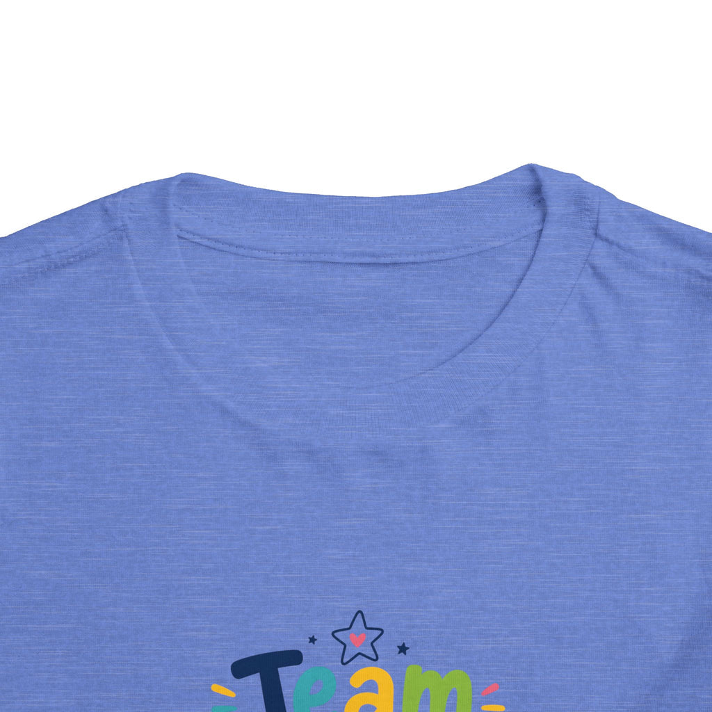 Toddler Team Amore Colorful T-Shirt with Heart Paw Back
