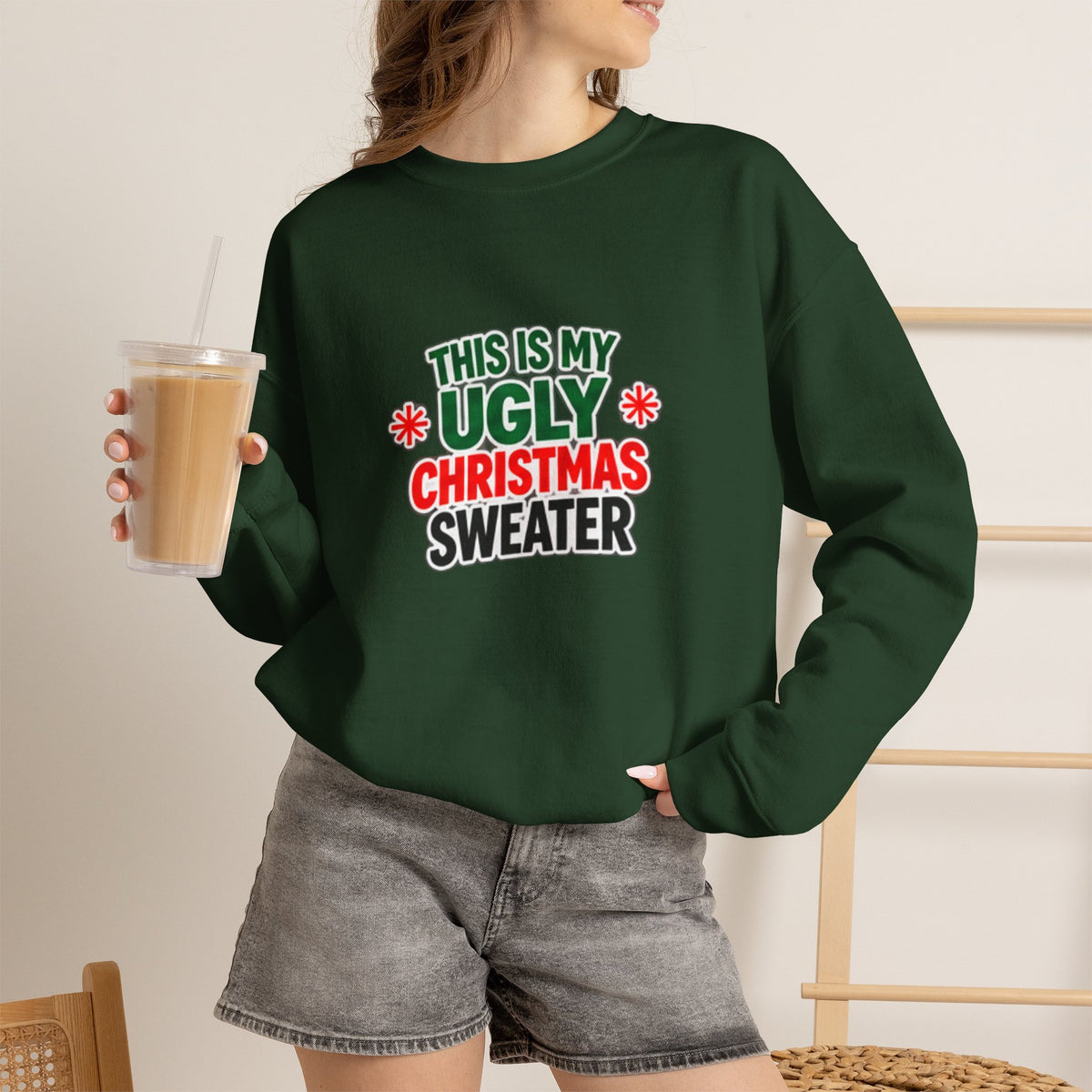 This Is My Ugly Christmas Sweater Crewneck Sweatshirt
