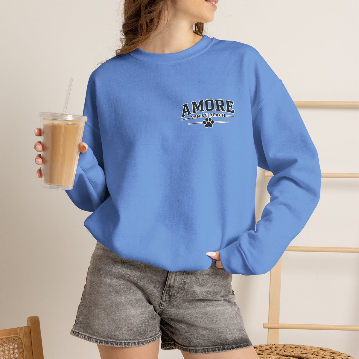 Unisex Adult Amore Venice Beach Sweatshirt |Streetwear Graphic