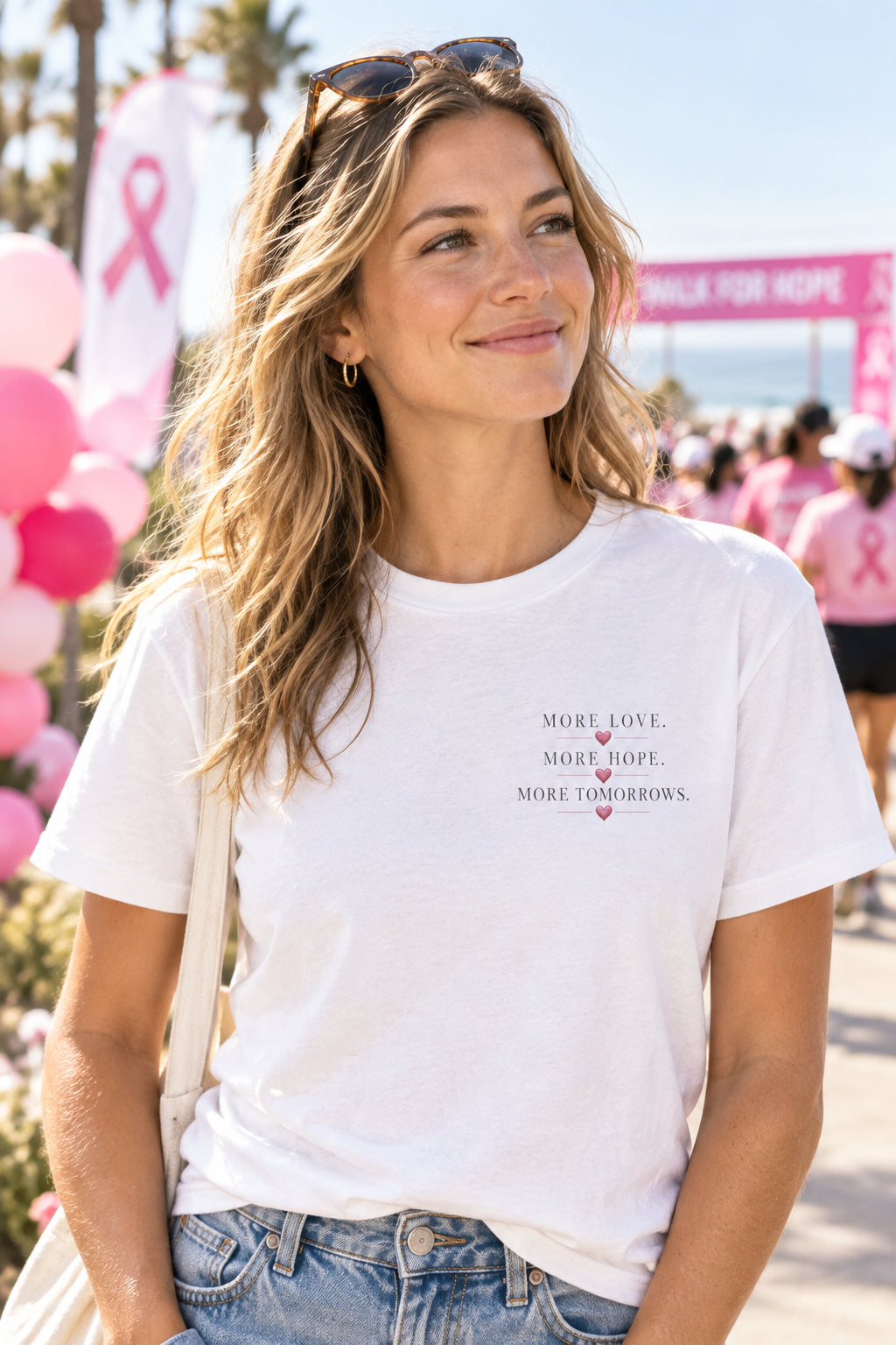 Team Amore Tee — "More Love, More Hope, More Tomorrow" Breast Cancer Awareness Shirt