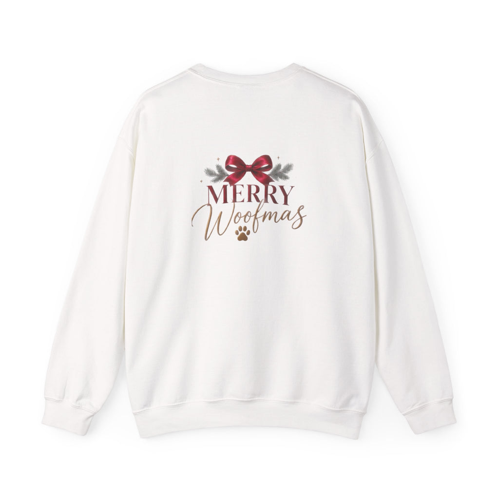 Peace Love Paws Merry Woofmas Christmas Dog Lover Crewneck Sweatshirt