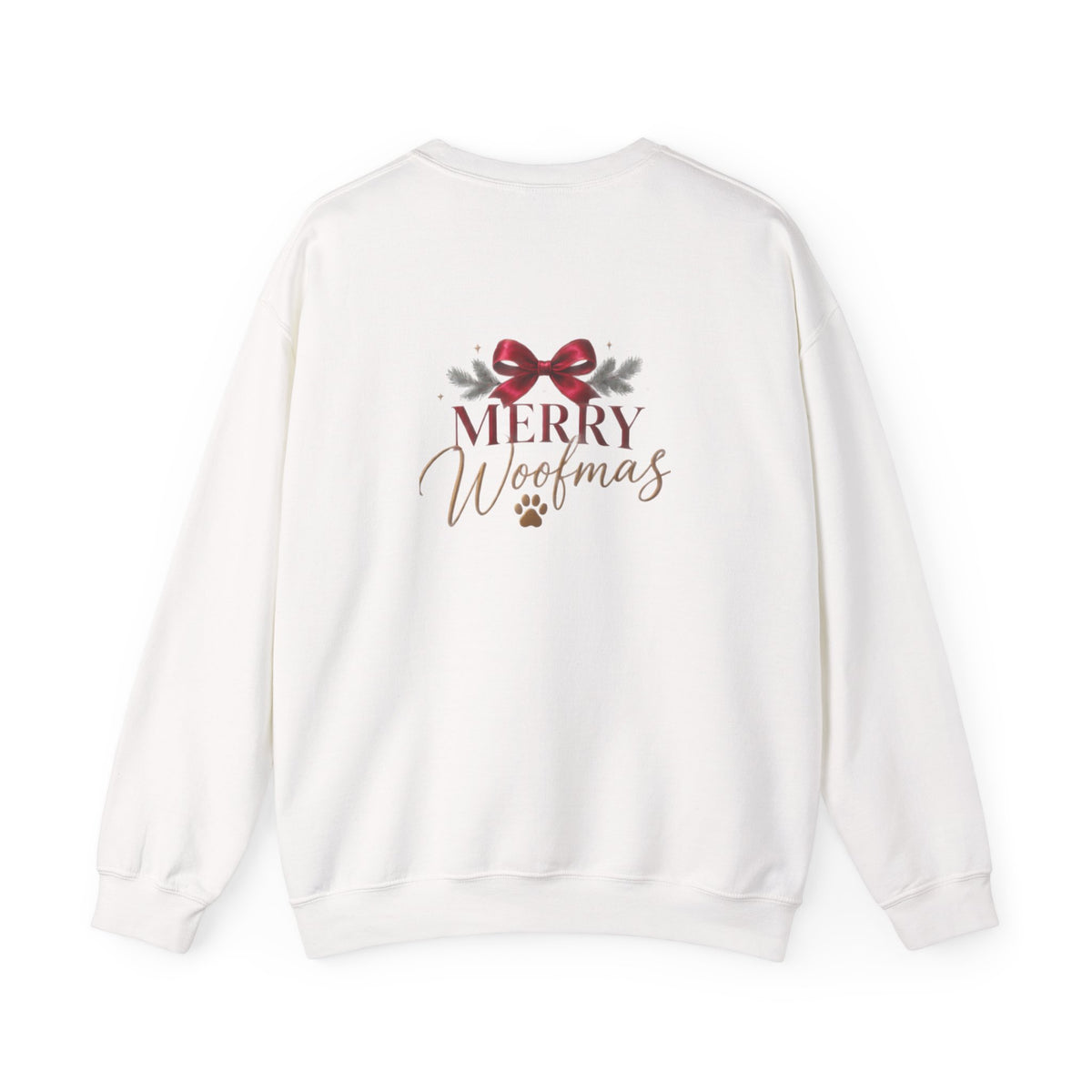 Peace Love Paws Merry Woofmas Christmas Dog Lover Crewneck Sweatshirt