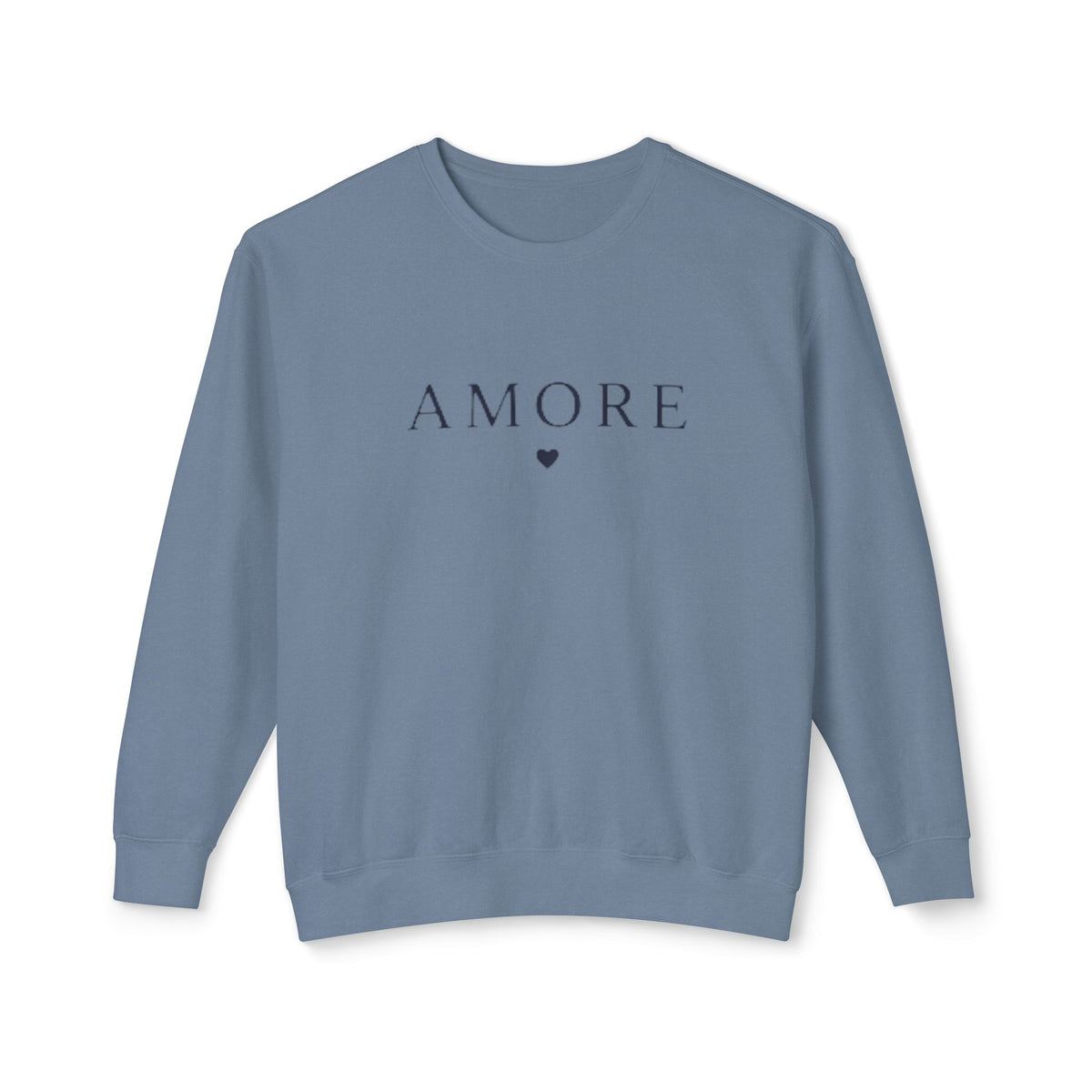Amore Heart Lightweight Crewneck Sweatshirt Pullover