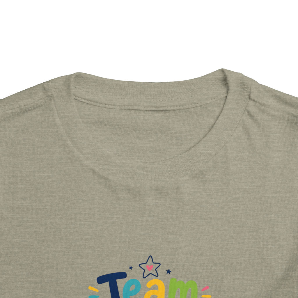 Toddler Team Amore Colorful T-Shirt with Heart Paw Back