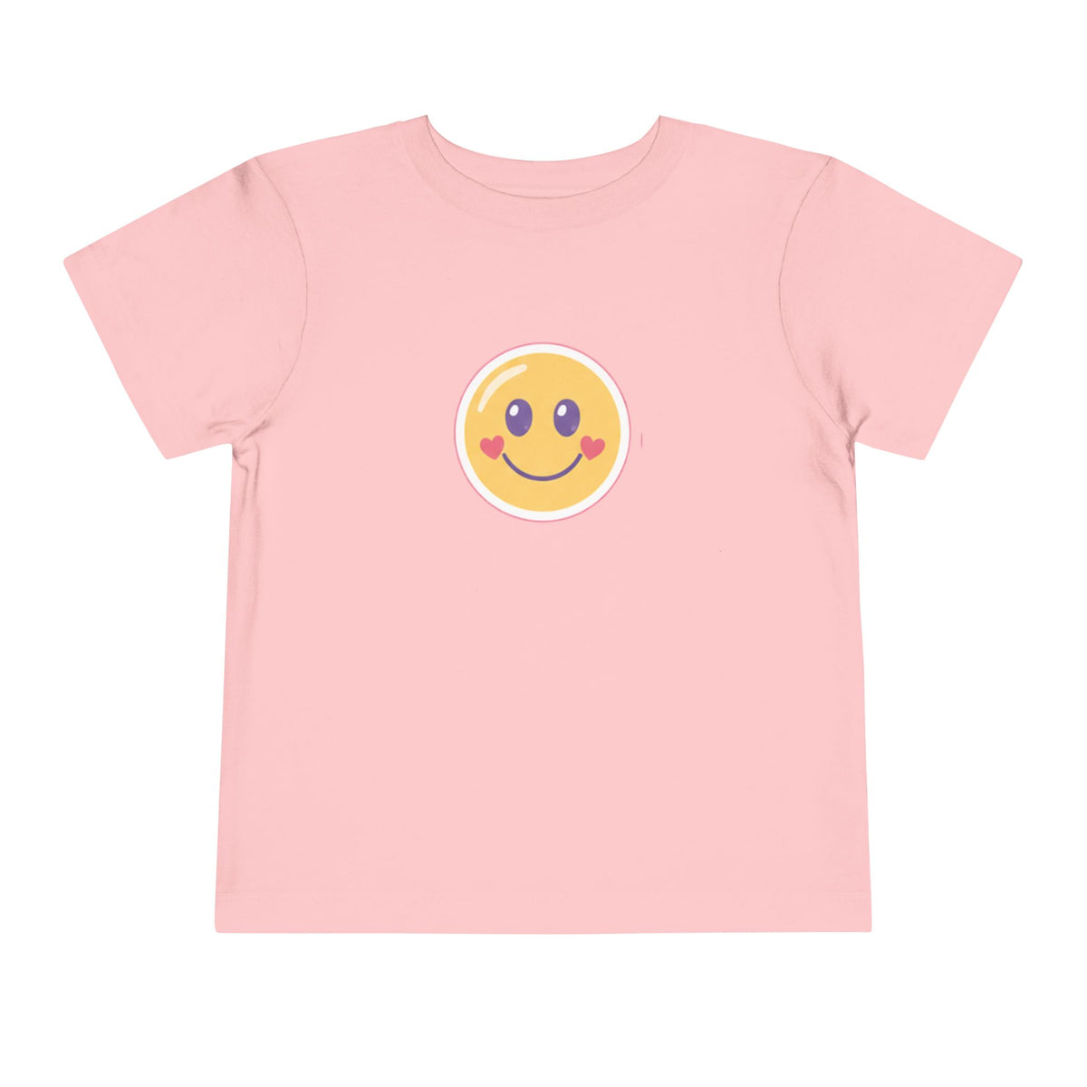 Toddler T-Shirt Smiley Face Be Happy. Be You. Backprint