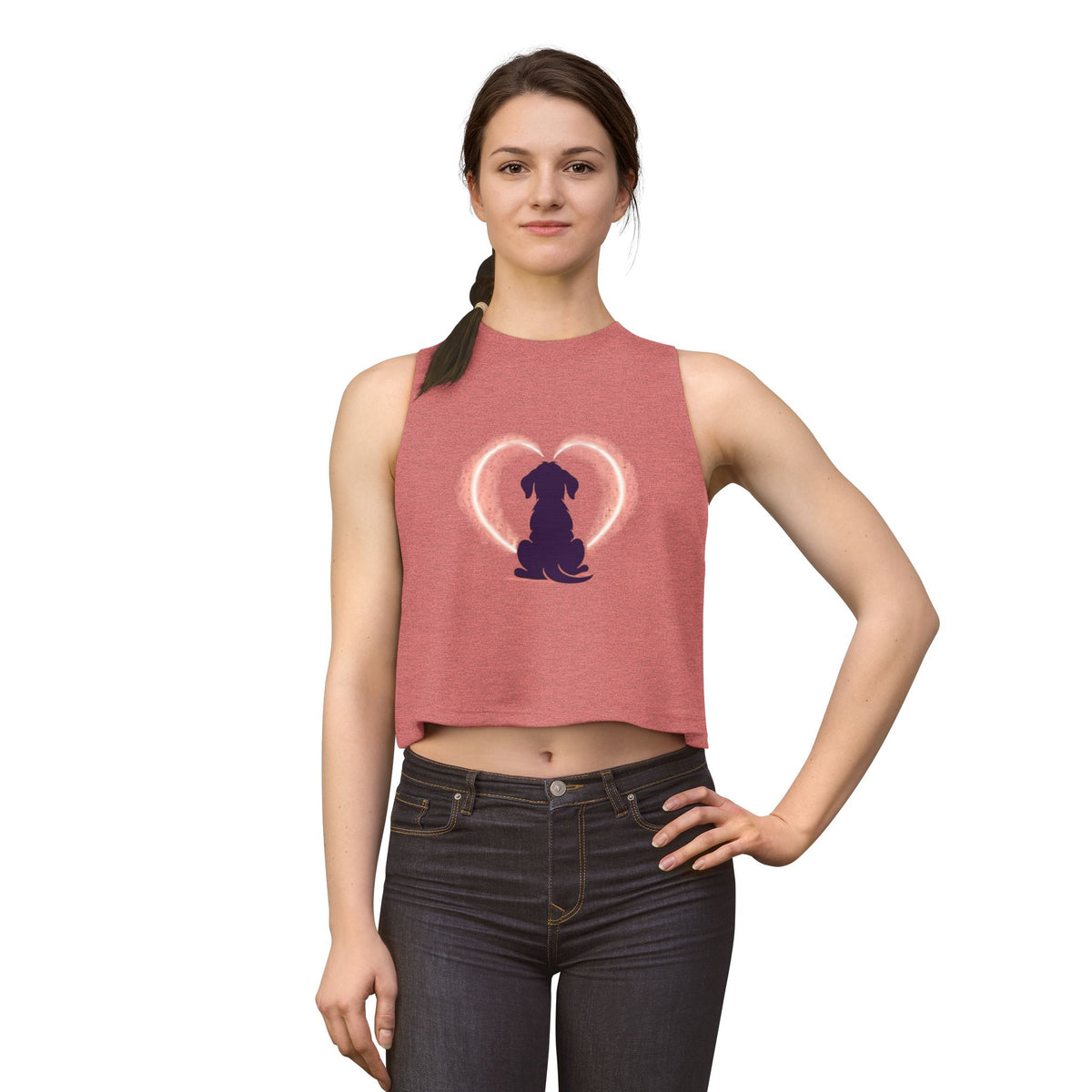 Women's Crop Top Amore Silhouette Relaxed Cropped