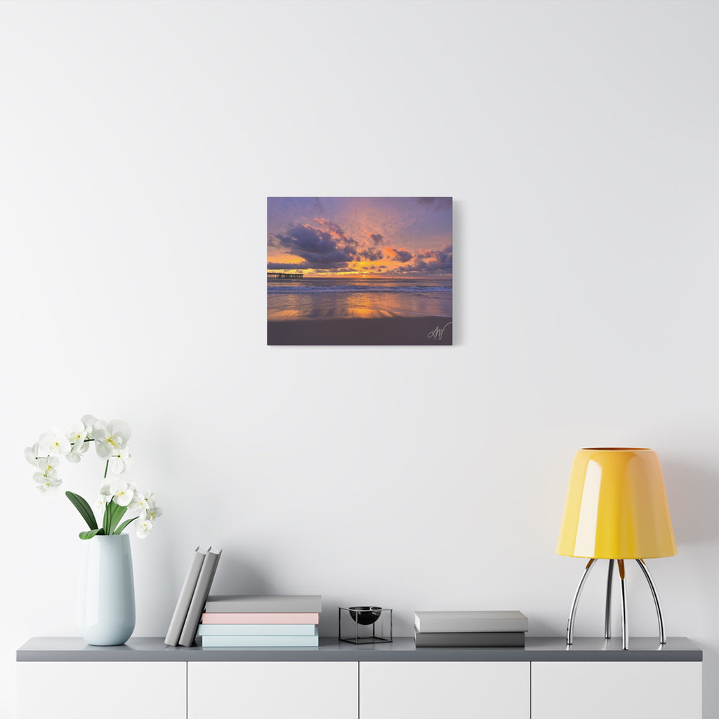 Sunset Beach Canvas Print - Matte Stretched Wall Art