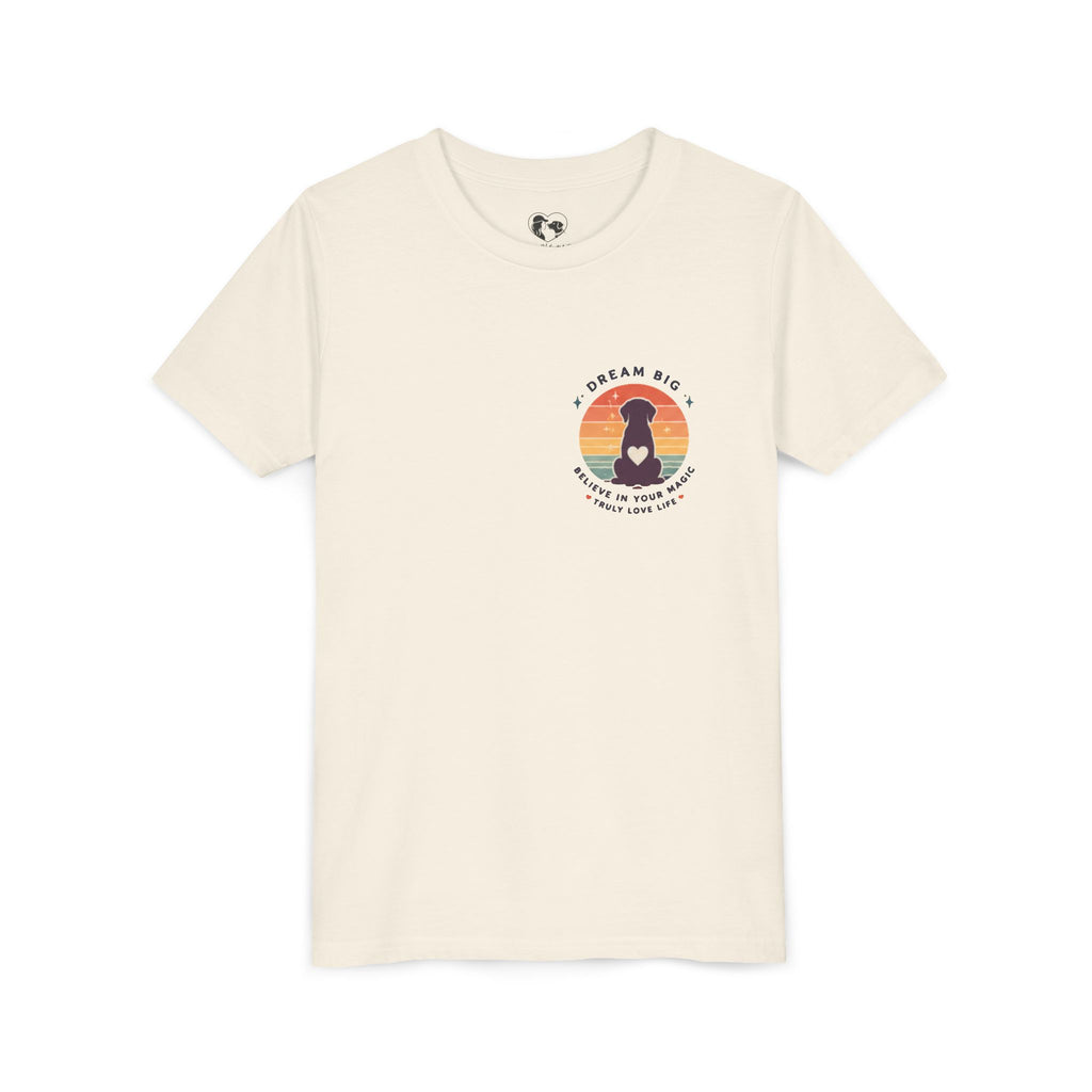 Unisex Youth Tee "Dream Big, Believe in Your Magic, Love Life" Retro Graphic