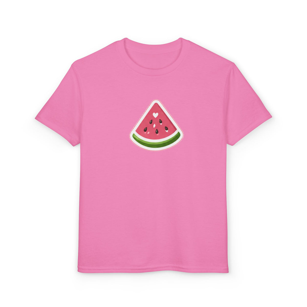 Kids Watermelon Slice T-Shirt with Amore Puppy Back Graphic