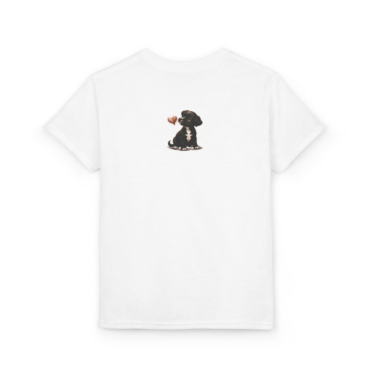 Kids Watermelon Slice T-Shirt with Amore Puppy Back Graphic