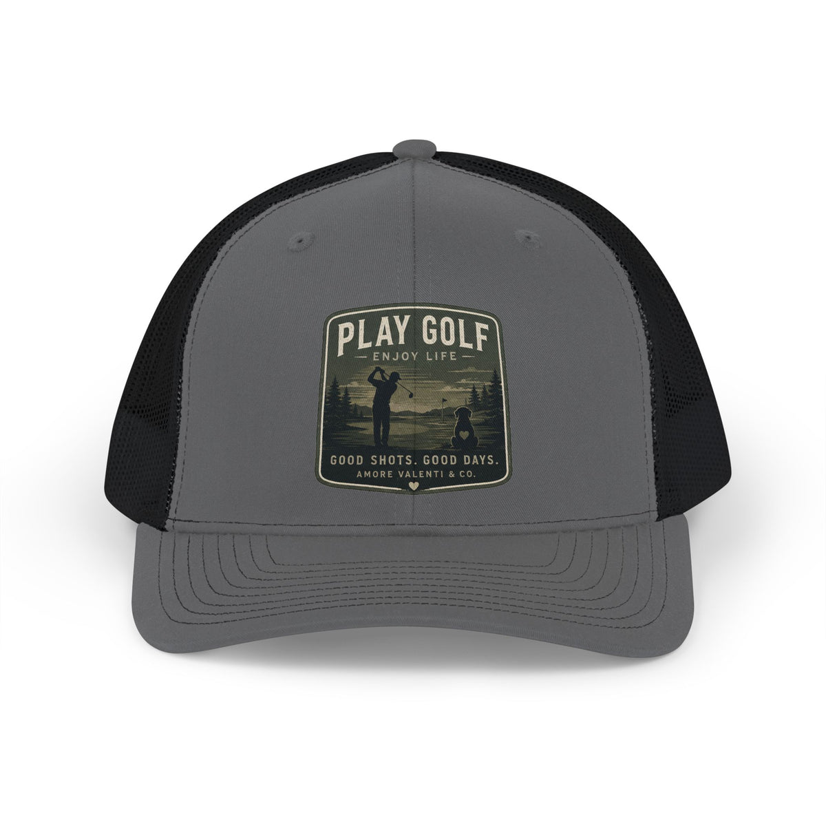 Play Golf Trucker Cap – Vintage Golf Patch Snapback