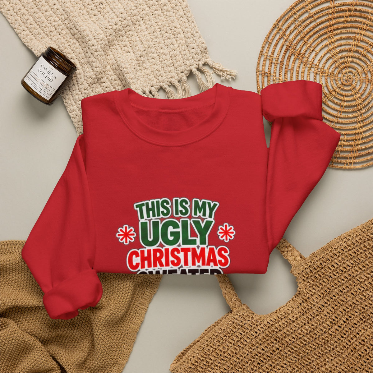 This Is My Ugly Christmas Sweater Crewneck Sweatshirt