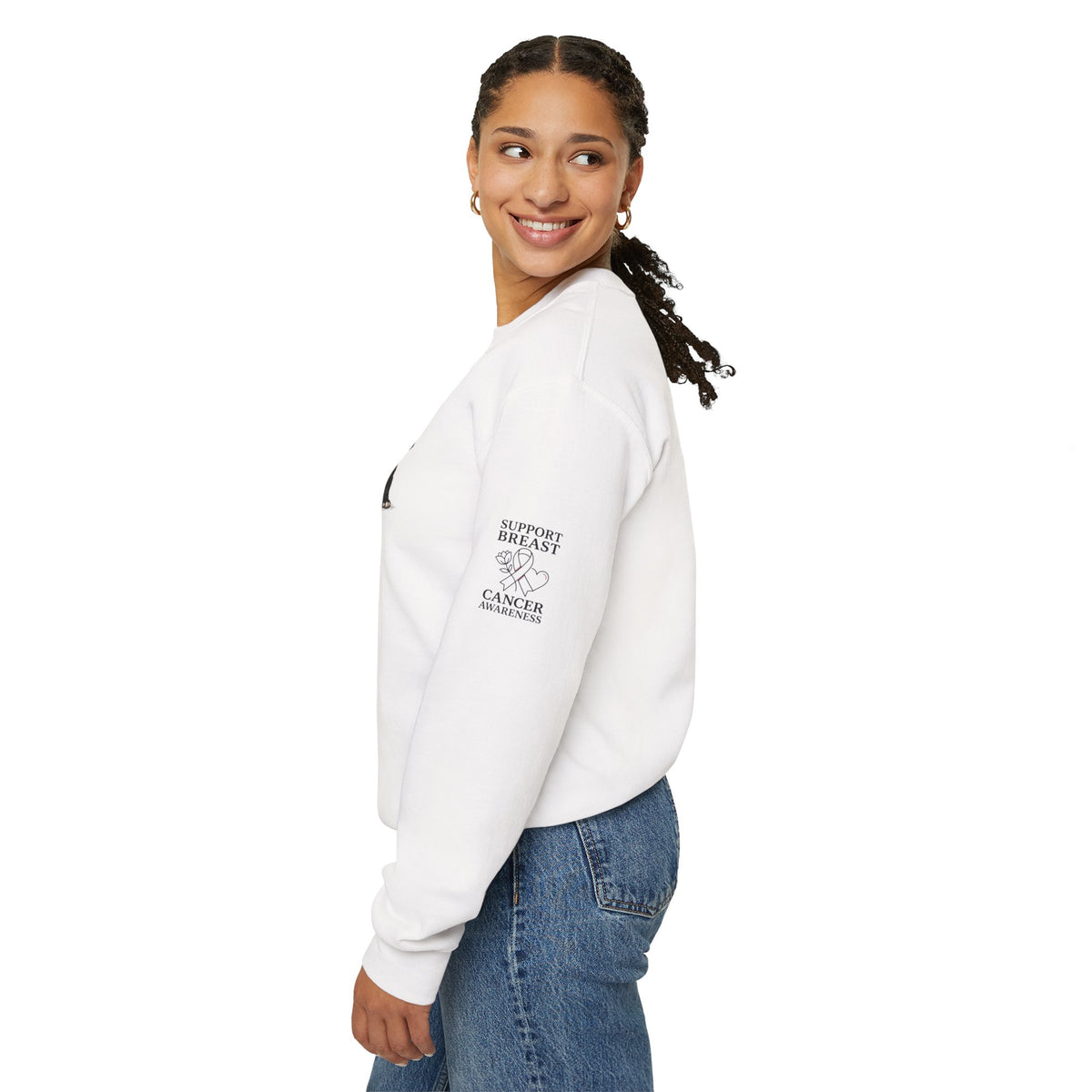 Puppy Heart Crewneck Sweatshirt - Amore Pink Ribbon Breast Cancer Support