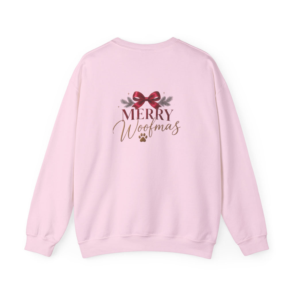 Peace Love Paws Merry Woofmas Christmas Dog Lover Crewneck Sweatshirt