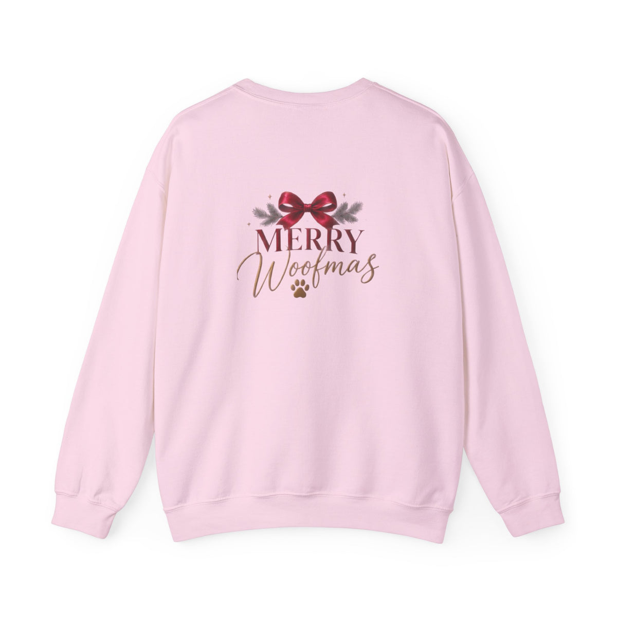 Peace Love Paws Merry Woofmas Christmas Dog Lover Crewneck Sweatshirt