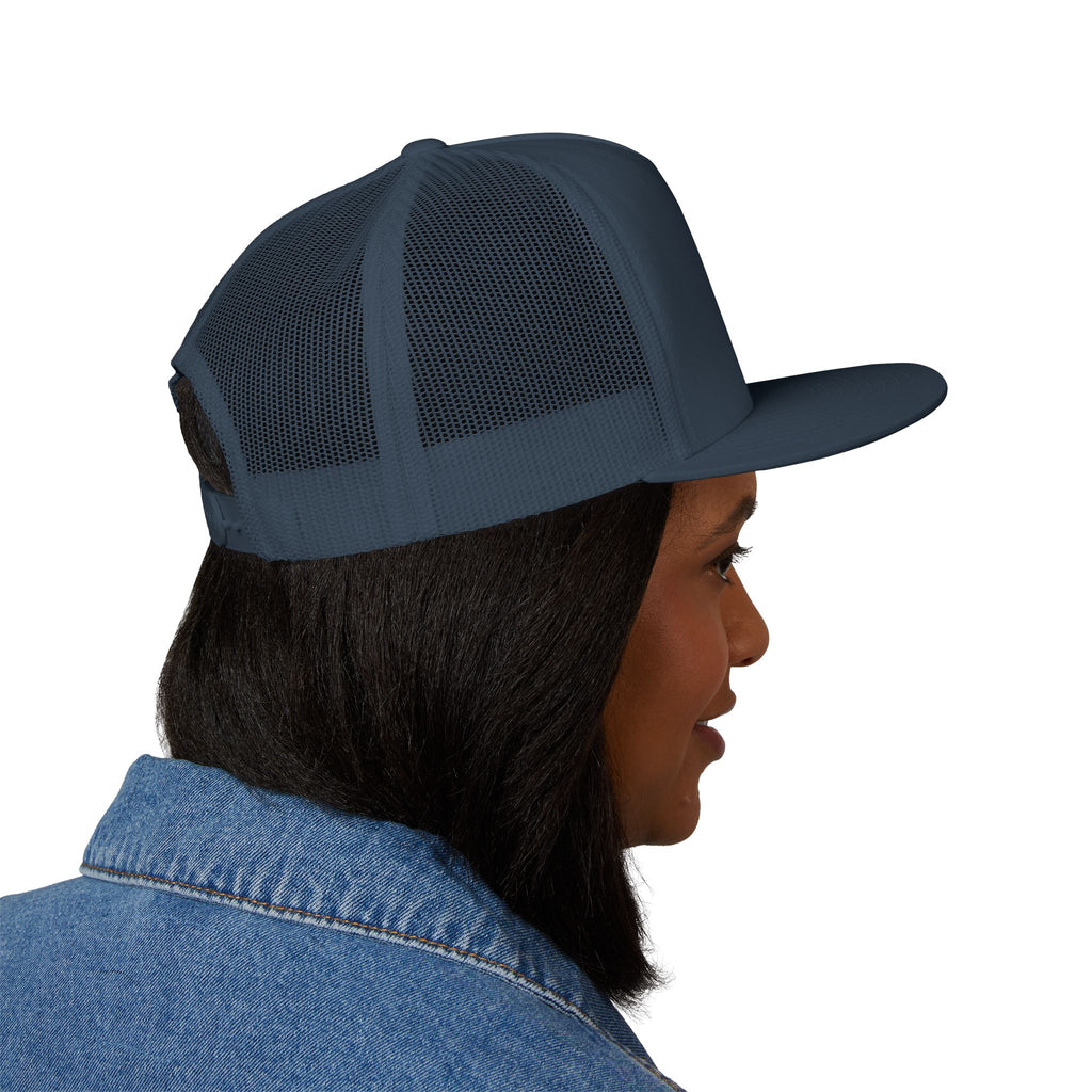 Amore Heart Trucker Hat – Vintage Script Snapback Cap