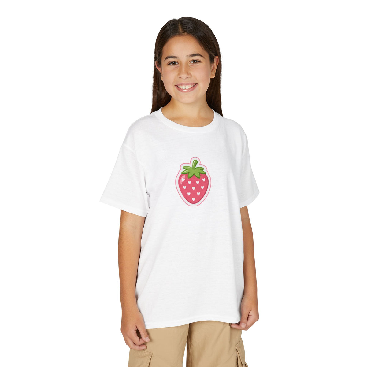 Kids Strawberry Fruit T-Shirt Amore Puppy Graphic