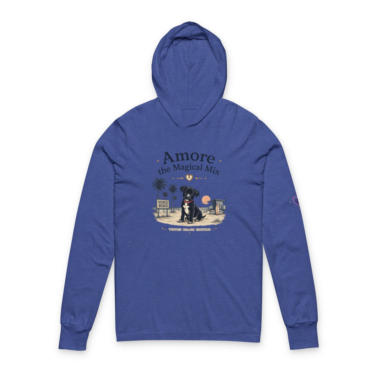Unisex Adult Hooded Long Sleeve Tee Amore the Magical Mix Venice Beach Graphic