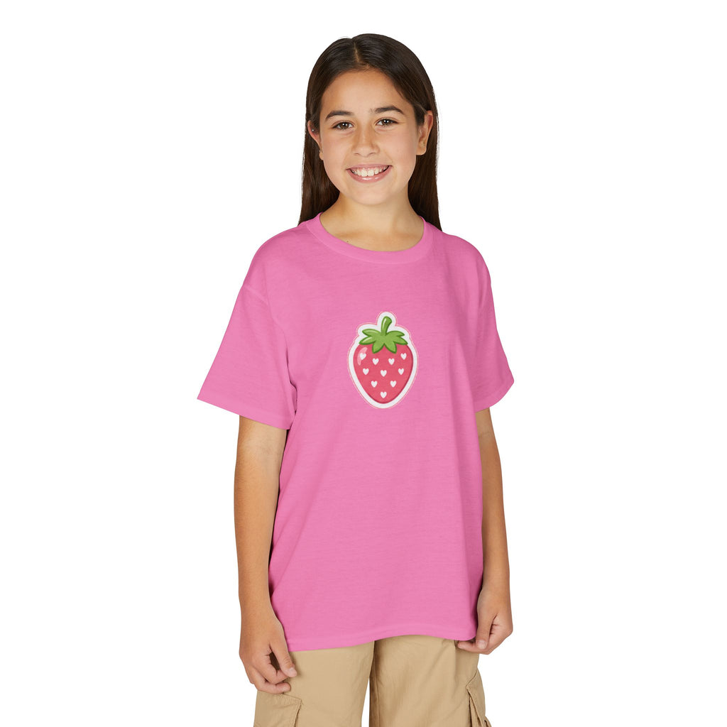 Kids Strawberry Fruit T-Shirt Amore Puppy Graphic