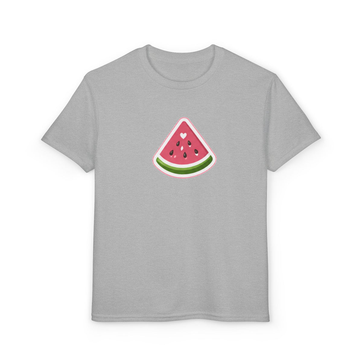 Kids Watermelon Slice T-Shirt with Amore Puppy Back Graphic