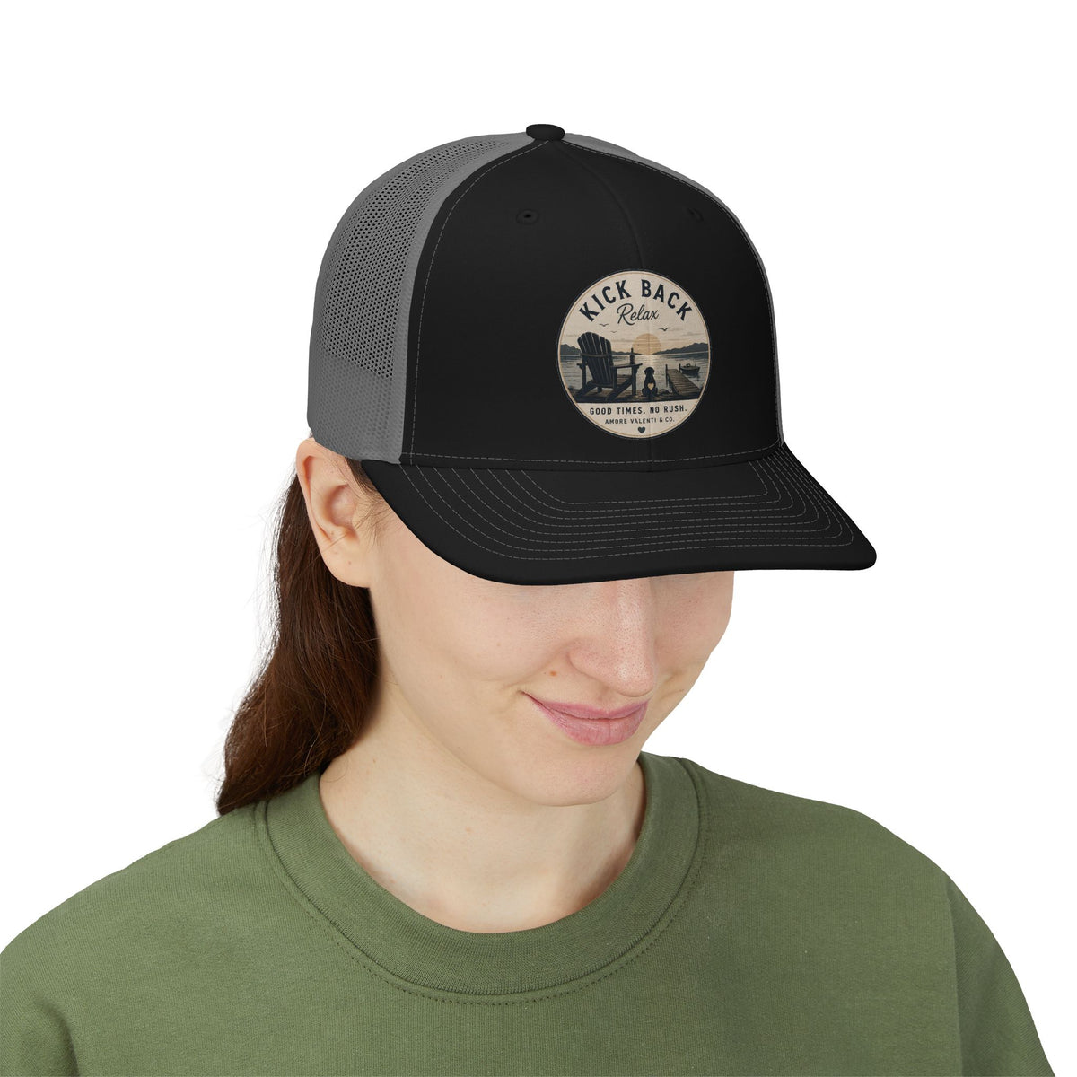 Unisex Adult Kick Back Relax Trucker Vintage Snapback Hat