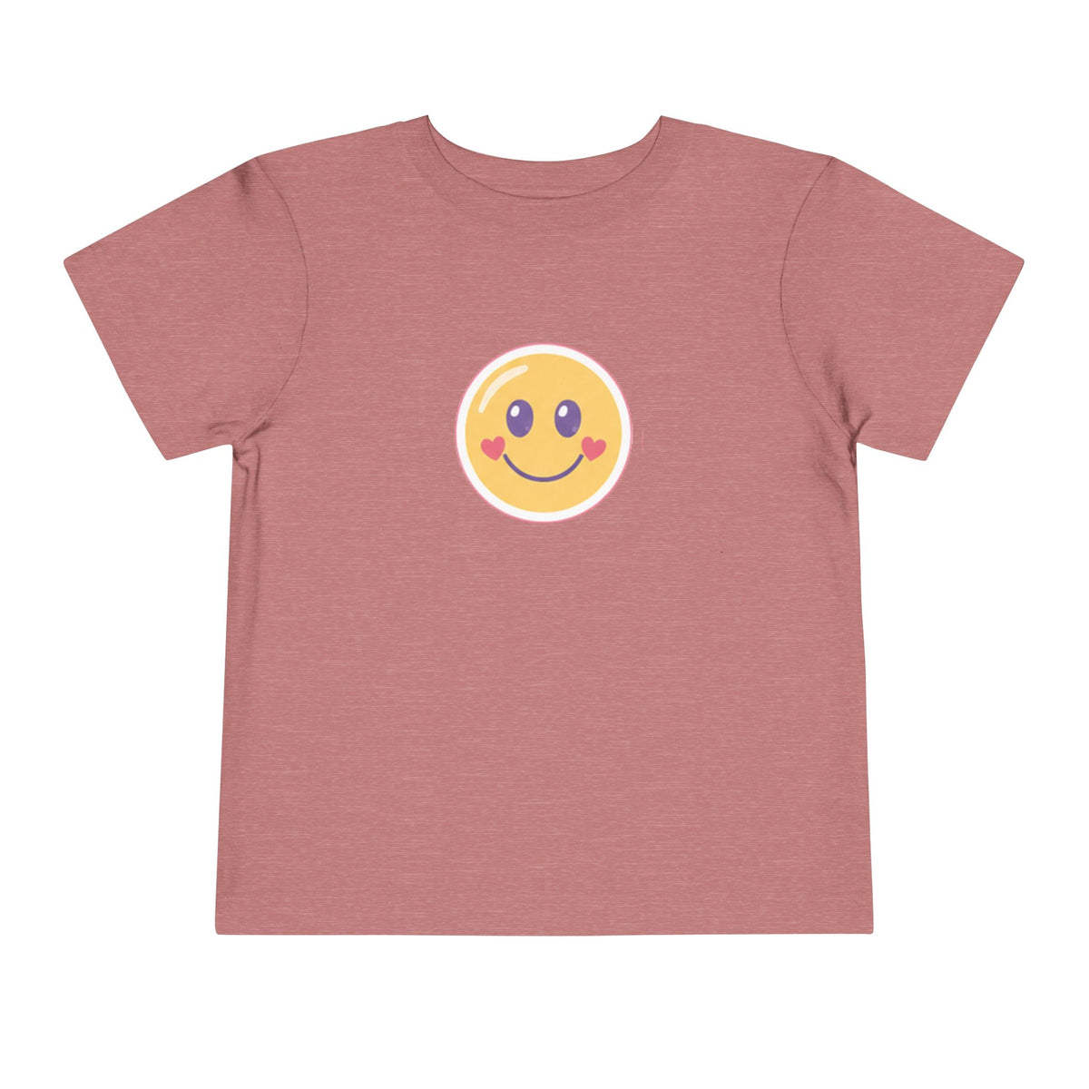 Toddler T-Shirt Smiley Face Be Happy. Be You. Backprint
