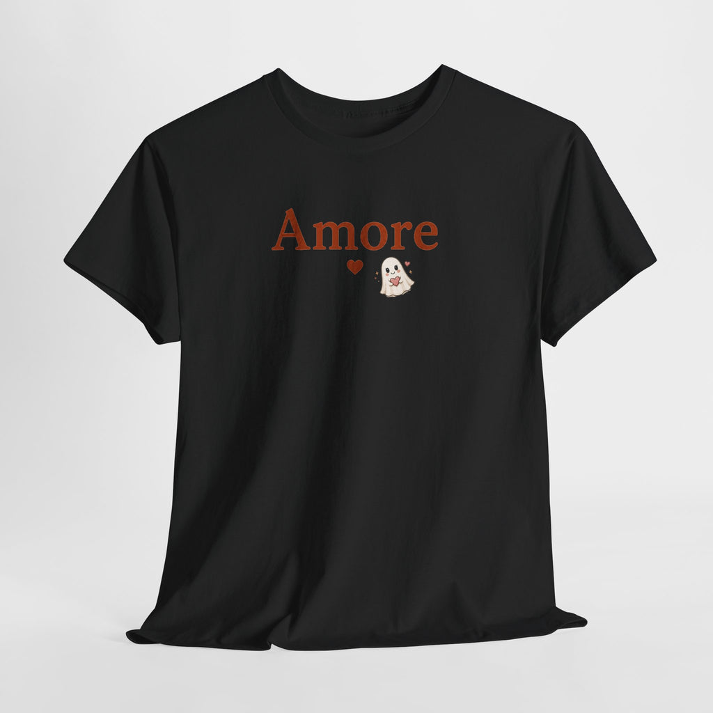 Women's Amore Halloween Icon Palm Trees & Pumpkin Spice Graphic T-Shirt