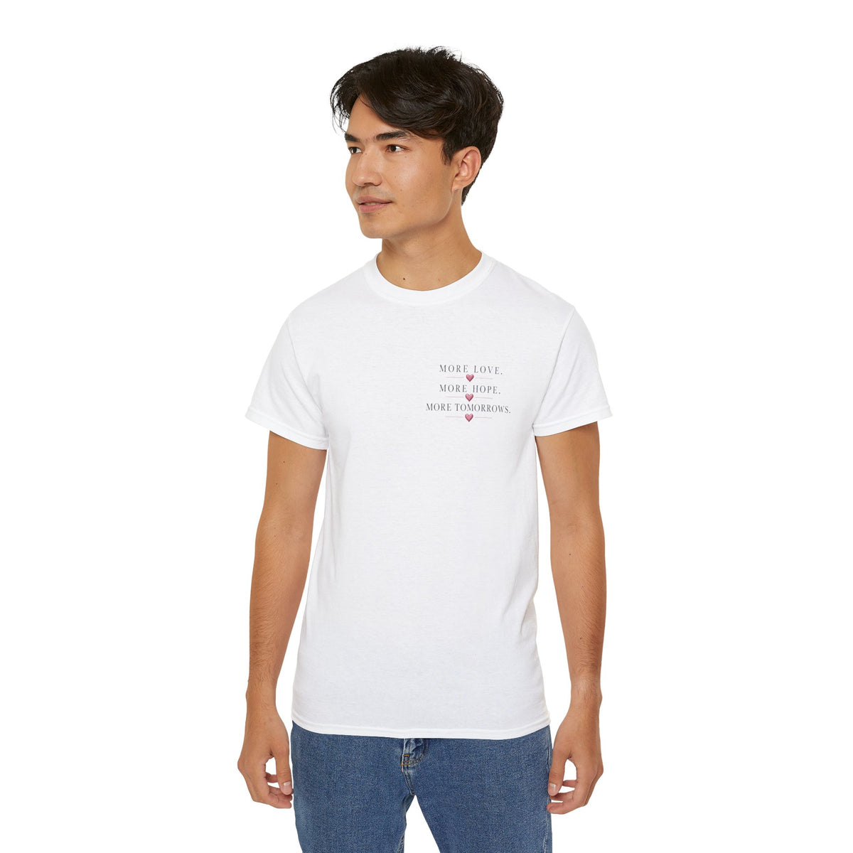 Team Amore Tee — "More Love, More Hope, More Tomorrow" Breast Cancer Awareness Shirt