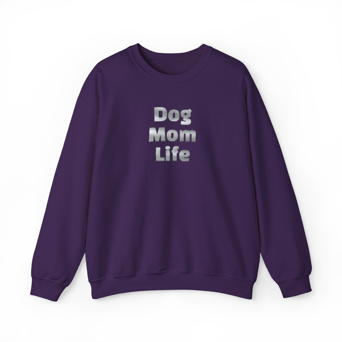 Metallic Dog Mom Life Crewneck Sweatshirt