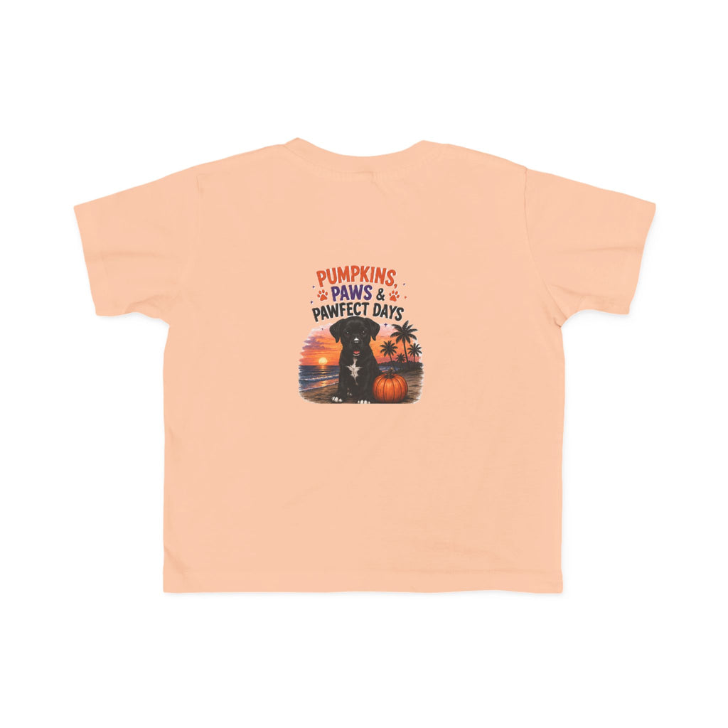 Amore Halloween Pumpkin Beach Sunset Graphic Toddler T-Shirt